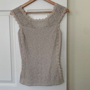Sleeveless lace top